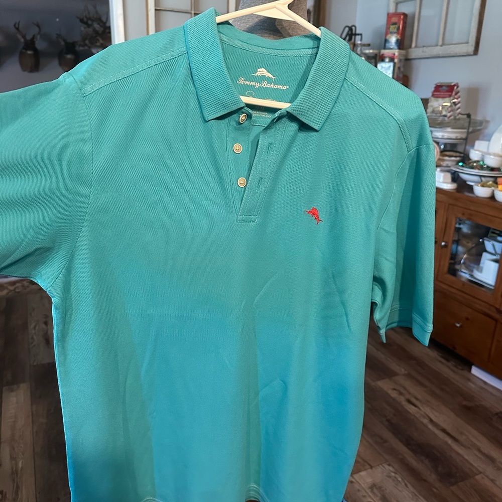 Tommy Bahama Green Polo Shirt Casual Comfort